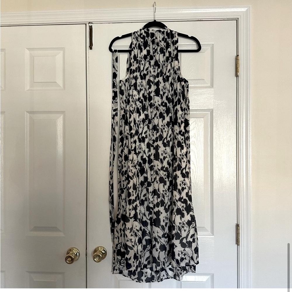 A New Day Floral Sleeveless Pleated Dress L - Picture 4 of 4
